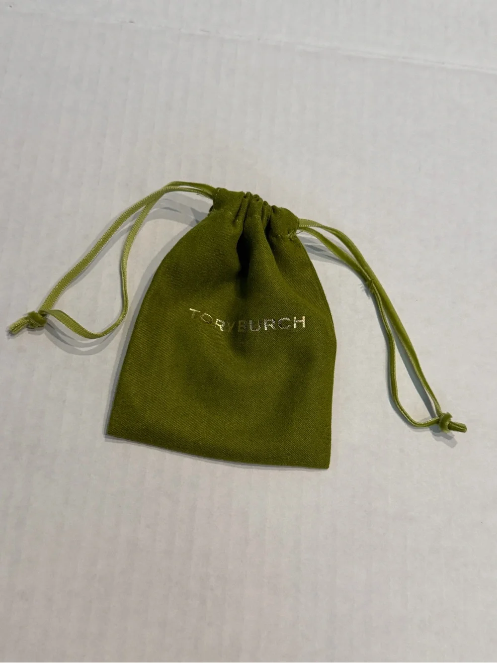 Tory Burch Green Jewlery Drawstring Protective Dust Bag 3.5x4.5